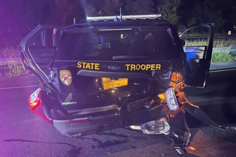 Md. trooper hit while investigating crash on Capital Beltway